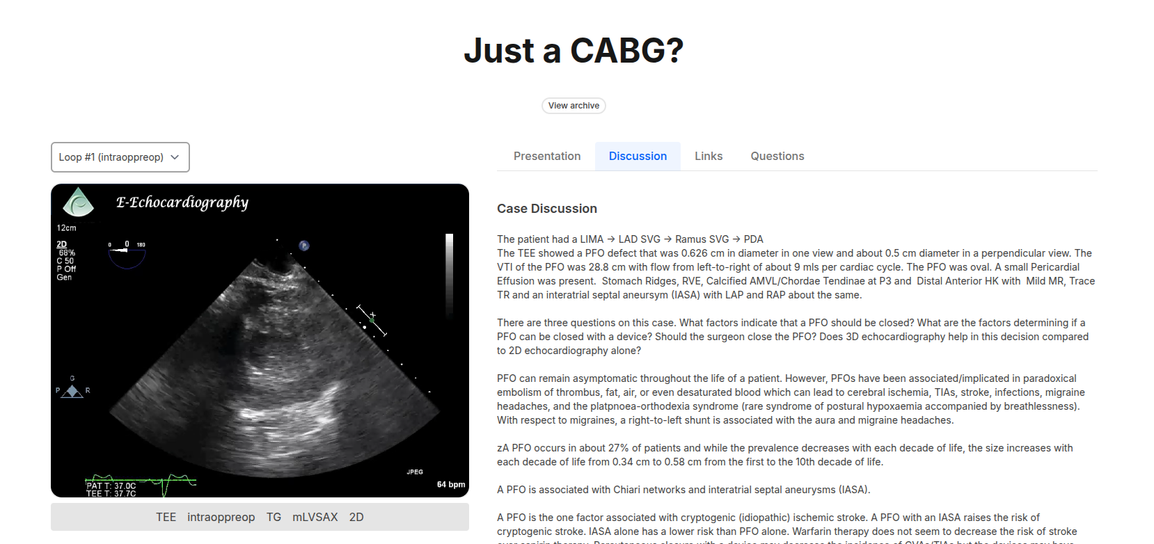 echo weekly cme credits